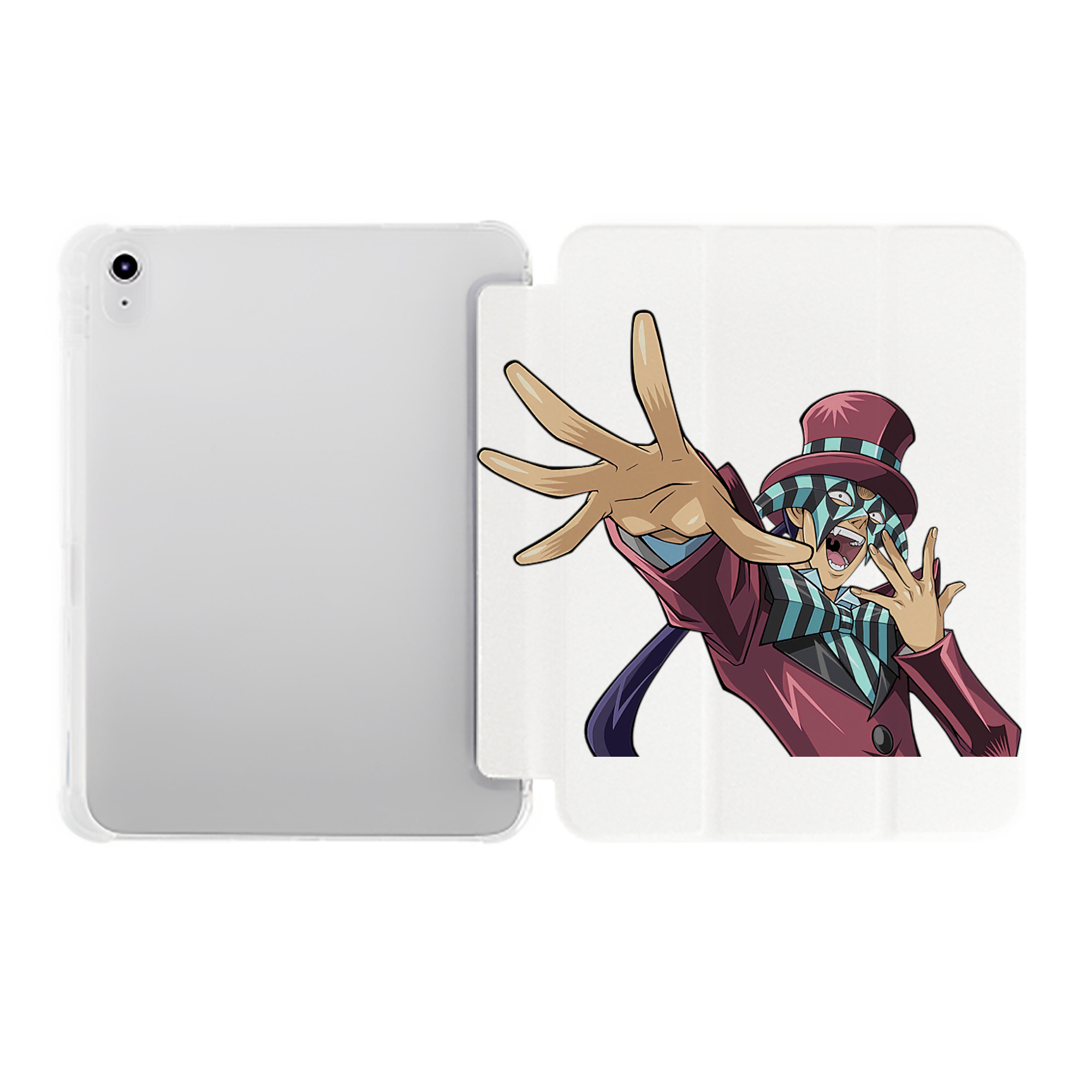 （画像用） 遊☆戯☆王 Yu-Gi-Oh! IPad ケース ペン収納付き 三つ折りスタンド PUレザー×シリコン 対応機種9.5/10.5/10.9インチ